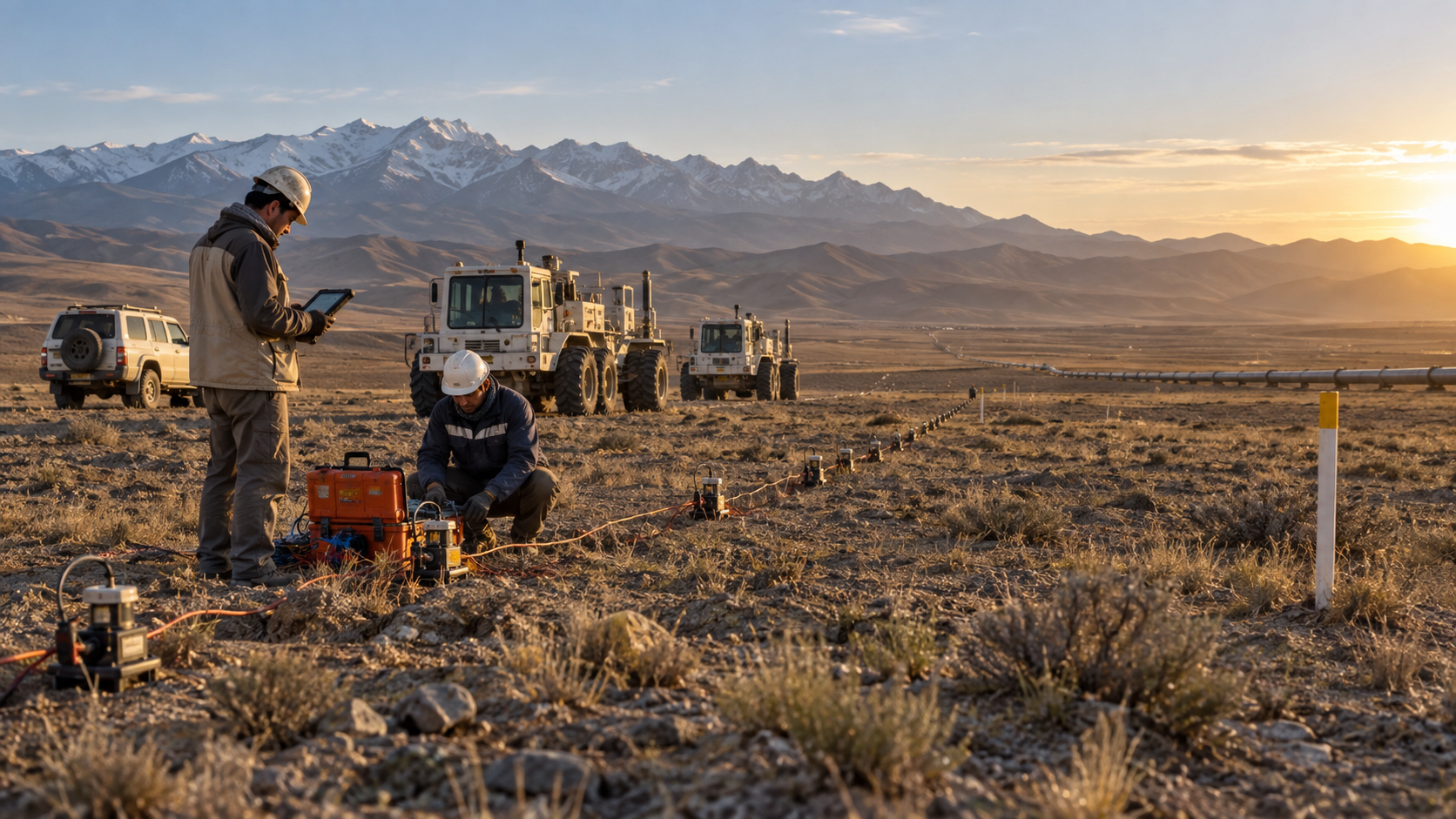 Gas exploration survey in northern Afghanistan